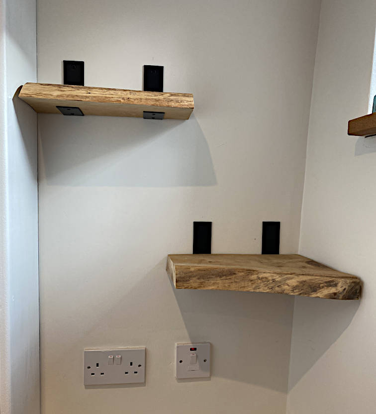 Alcove shelves
