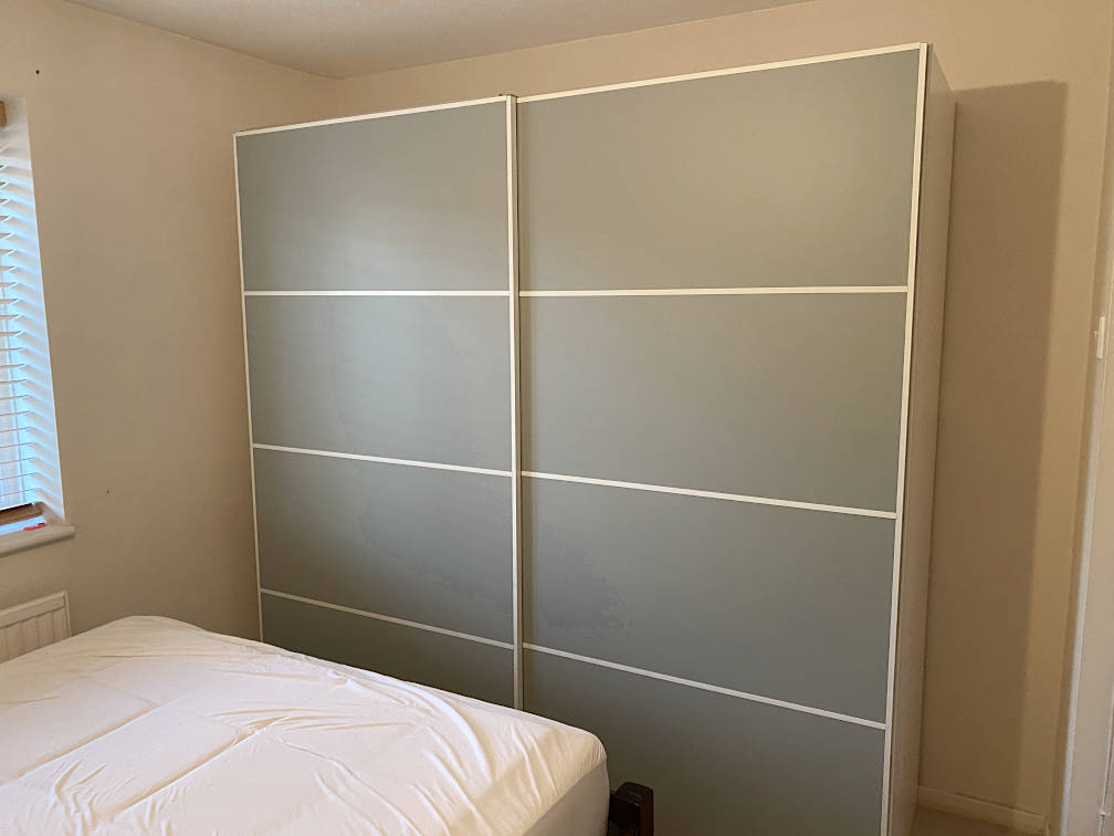 Ikea Pax wardrobe, with sliding doors